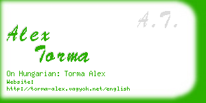 alex torma business card